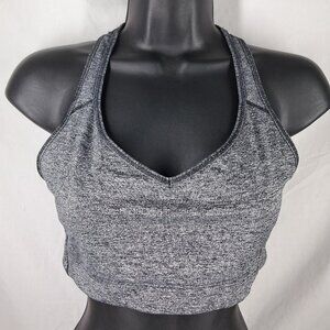 VSX Sport Victoria's Secret The Player Black/Gray Racerback Sports Bra Medium